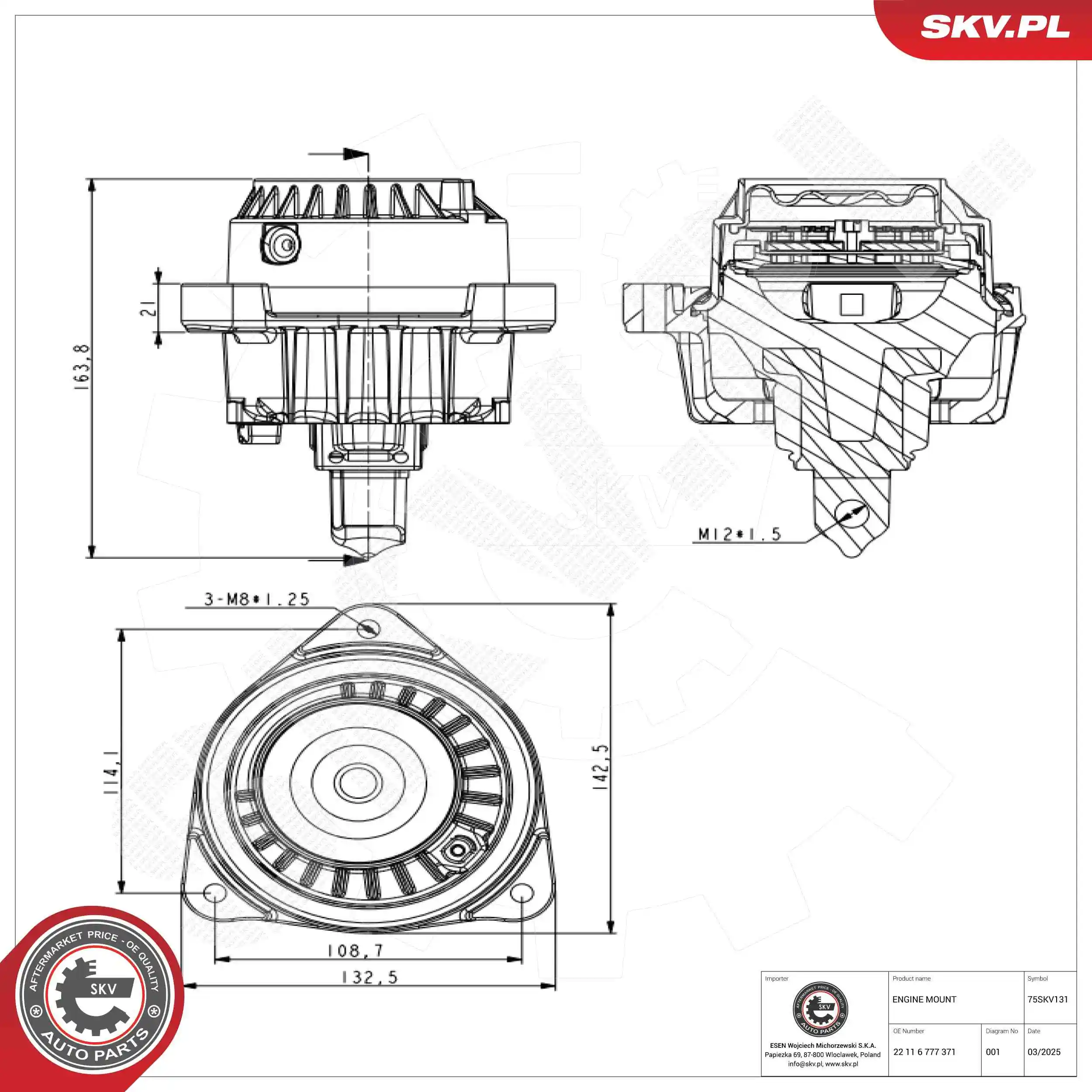 Mounting, engine